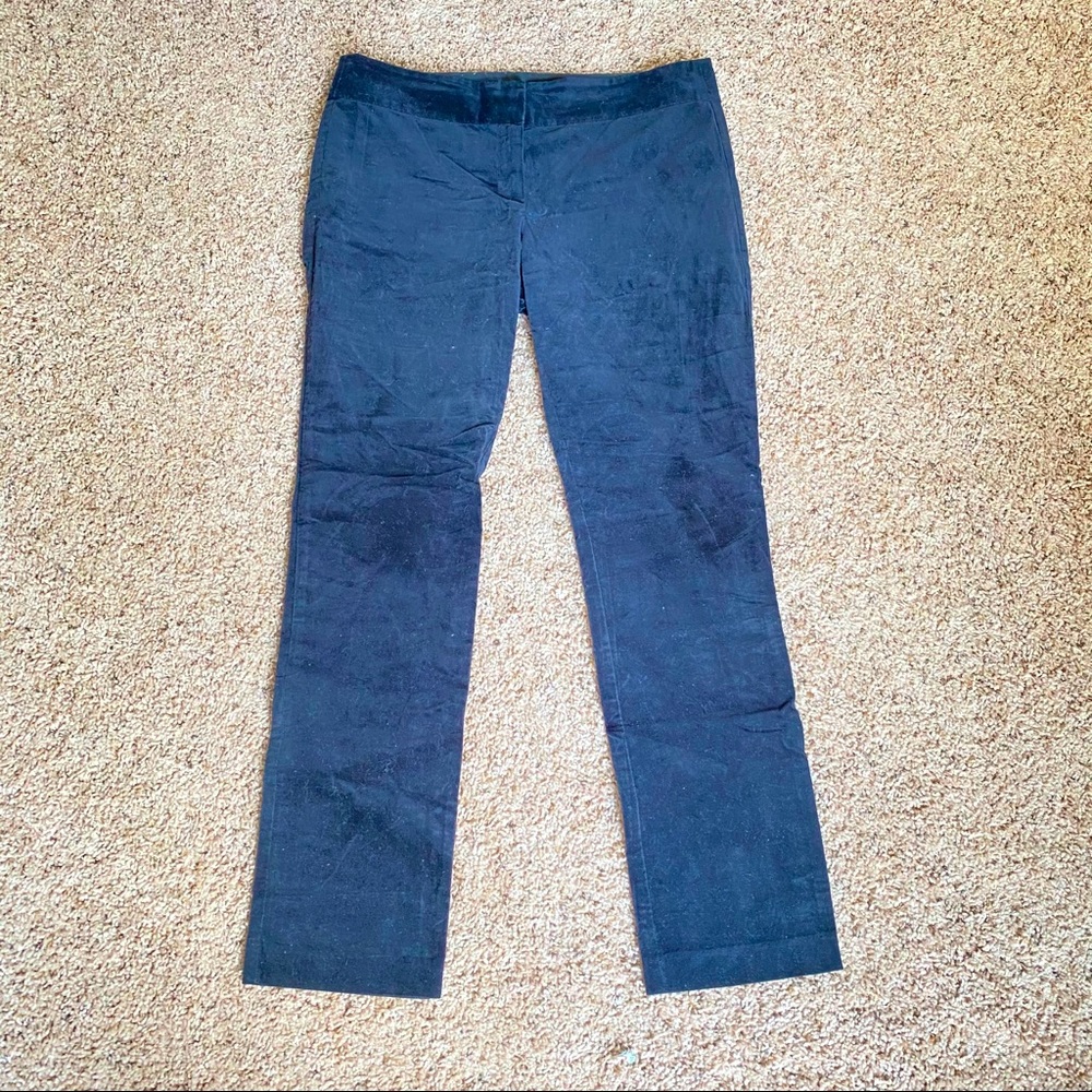 Ann Taylor black velour Marisa skinny pants